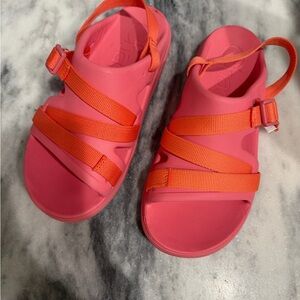 Chaco Kids' Pink and Orange Sandals